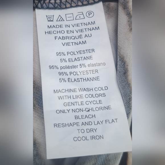 NWT Michael Kors Animal Print Dress Midi Ruched Gold Chain Camel $175 Large - Picture 12 of 13